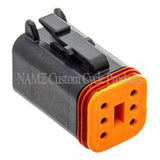 NAMZ Deutsch DT Series 6-Wire Plug & Wedgelock - Black (Repl. HD 72116-94BK) - DP-6B