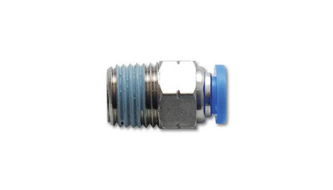 Vibrant Male Straight Pneumatic Vacuum Fitting 1/8in NPT Thread for use with 3/8in 9.5mm OD tubing - 2661