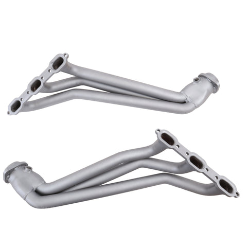 BBK 05-10 Dodge Challenger V6 Long Tube Exhaust Headers And Y Pipe And Converters - 1-5/8 Chrome - 4055