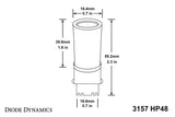 Diode Dynamics 3157 LED Bulb HP48 LED - Red (Pair) - DD0056P
