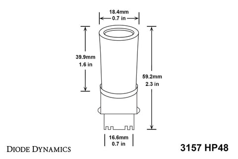 Diode Dynamics 3157 LED Bulb HP48 LED - Red (Pair) - DD0056P