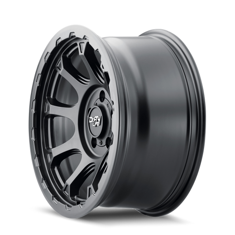 Dirty Life 9307 Drifter 17x8.5/5x127 BP/-6mm Offset/78.1mm Hub Matte Black Wheel - Beadlock - 9307-7873MB