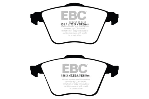EBC 07-13 Mazda 3 2.3 Turbo Redstuff Front Brake Pads - DP31574C