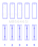 King Toyota 1AZFE / 2 AZFE (Size +0.25mm) Crankshaft Main Bearing Set - MB5646SI0.25