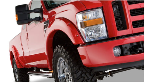 Bushwacker 08-10 Ford F-250 Super Duty Styleside Pocket Style Flares 4pc 81.0/96.0in Bed - Black - 20917-02