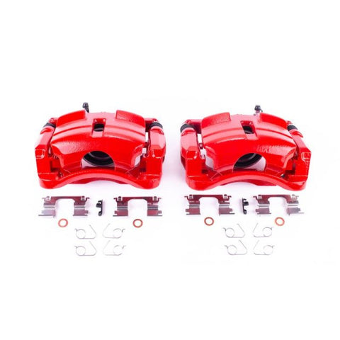 Power Stop 14-18 Nissan Rogue Front Red Calipers w/Brackets - Pair - S7148