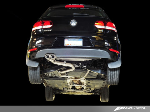 AWE Tuning Golf TDI Performance Exhaust - Diamond Black Tips - 3015-23022