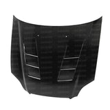 Seibon 96-98 Honda Civic (EM1/EJ6/EJ7/EJ8/EK9) TS Style Carbon Fiber Hood - HD9698HDCV-TS