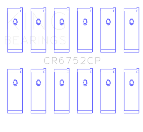 King Engine Bearings Nissan Vq20DE/Vq25Dd/Vq30DE/Dd/DET (Size +0.25mm) Connecting Rod Bearing Set - CR6752CP0.25