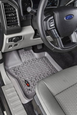 Rugged Ridge Floor Liner Front Gray 2015-2020 Ford F-150 / Raptor / Extended / Super Crew Cab - 84902.33