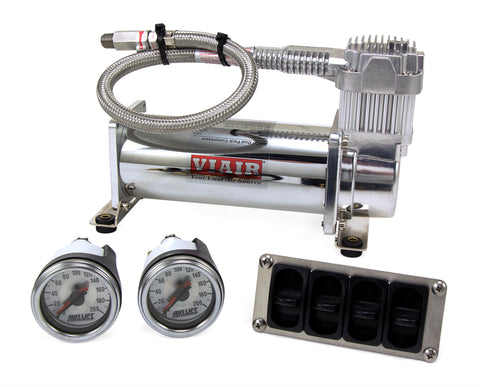 Air Lift 4-Way Manual Control System 100% Duty 1/4in Line 4 Gal. Tank. - 27666