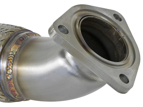 aFe Twisted Steel 3in Rear Down-Pipe/Mid Pipe 2017+ Honda Civic Type R I4 2.0L (t) - 49-36617