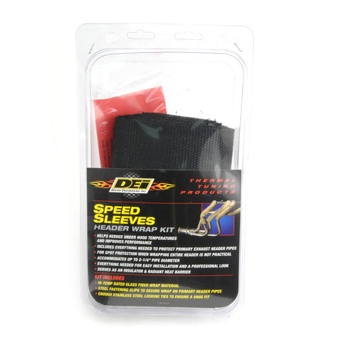 DEI Exhaust Wrap Kit - 8 Cylinder - Speed Sleeves - Black - 10083