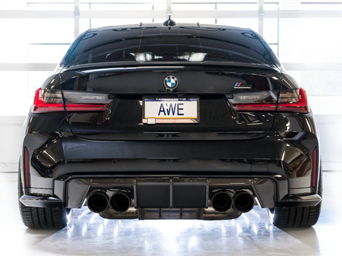 AWE SwitchPath Catback Exhaust for BMW G8X M3/M4 - Diamond Black Tips - 3025-42480