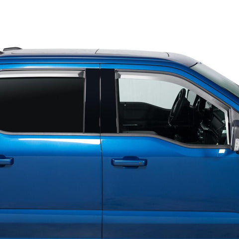 Putco 2021 Ford F-150 Super Crew Element Chrome Window Visors (Set of 4) - 480025
