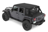 Bestop 07-18 Jeep Wrangler JK 2-Door Halftop Conversion Kit (Black Diamond) - 80102-35