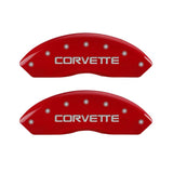 MGP 4 Caliper Covers Gloss Red Engraved with Corvette C4 (Full Kit 4 Pieces) - 13013SCV4RD