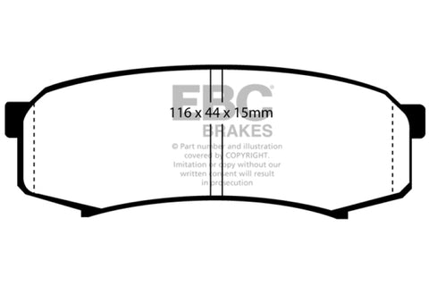 EBC 10+ Lexus GX460 4.6 Yellowstuff Rear Brake Pads - DP4993R