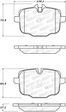 StopTech 11-17 BMW 530i Street Brake Pads w/Shims & Hardware - Rear - 308.14690