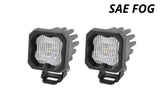 Diode Dynamics Stage Series C1 LED Pod - White SAE Fog Standard WBL (Pair) - DD6846P