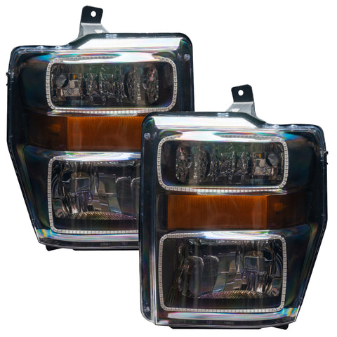 Oracle 08-10 Ford F250/350 LED HL - Black - ColorSHIFT w/ 2.0 Controller - 7190-333
