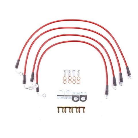 Power Stop 07-17 Jeep Wrangler Front & Rear SS Braided Brake Hose Kit (4in Lift Vehicles Only) - BH00140