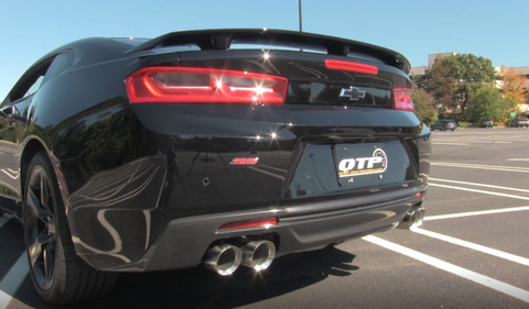 QTP 16-18 Chevrolet Camaro SS 6.2L 304SS Screamer Axle Back Exhaust w/4in Quad Tips - 400117