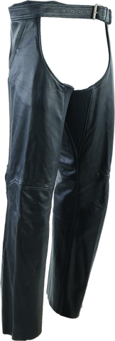 River Road Plains Leather Chaps Black - Large - 094420
