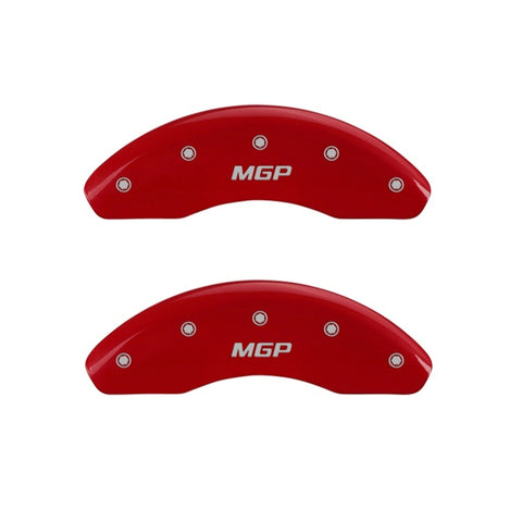 MGP 2 Caliper Covers Engraved Front MGP Red Finish Silver Characters 2017 Ram Promaster City - 55004FMGPRD
