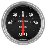 Autometer 2-5/8in Electric 60-0-60 Amps Ammeter - 3586