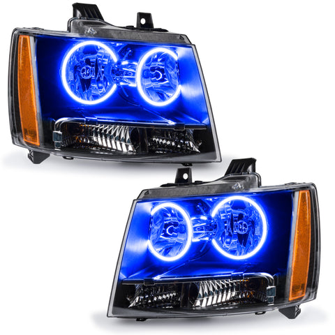 Oracle Lighting 07-14 Chevrolet Suburban Pre-Assembled LED Halo Headlights -Blue - 7008-002
