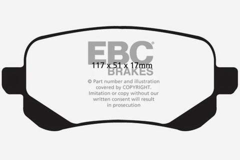 EBC 08-11 Chrysler Town & Country 3.3 Extra Duty Rear Brake Pads - ED91840