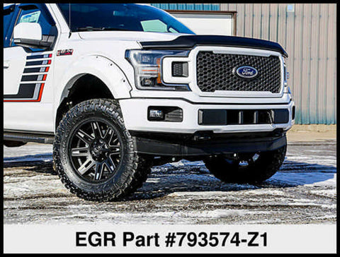 EGR 2018 Ford F150 Bolt-On Look Color Match Fender Flares - Set - Oxford White - 793574-Z1