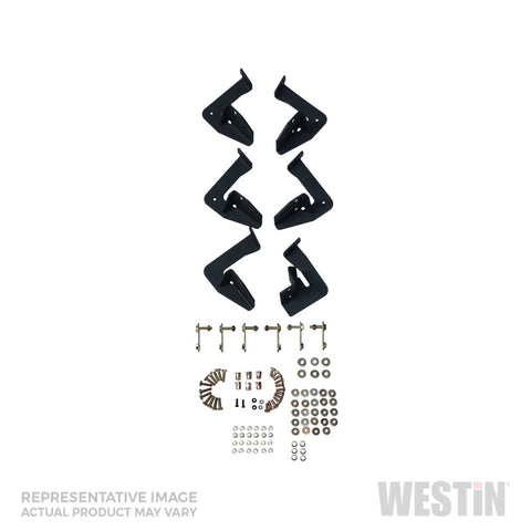 Westin/HDX 16-18 Nissan Titan XD Crew / 17-18 Titan Crew Cab Drop Nerf Step Bars - Textured Black - 56-14025