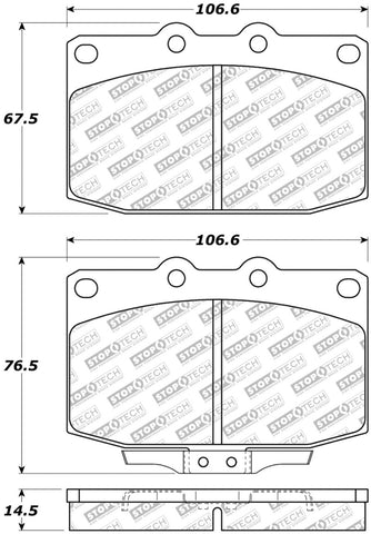 StopTech 86-91 Mazda RX-7 Street Select Front Brake Pads - 305.03310
