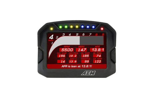 AEM CD-5LG Carbon Logging Digital Dash Display w/ Internal 10Hz GPS & Antenna - 30-5603