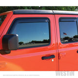 Westin 2018-2019 Jeep Wrangler JL Unlimited Wade In-Channel Wind Deflector 4pc - Smoke - 72-51499