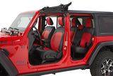 PRP 2018+ Jeep Wrangler JLU/4 Door/Jeep Gladiator JT/ Non-Rubicon Front Seat Covers(Pair) -Black/Red - B039-05