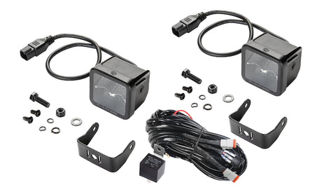 Hella Universal Black Magic 2.7in L.E.D. Cube Kit - Flood Beam - 358176801