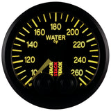 Autometer Stack Pro Control 52mm 100-260 deg F Water Temp Gauge - Black (1/8in NPTF Male) - ST3508