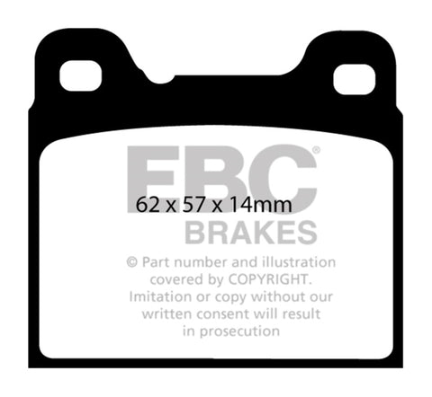 EBC 91-93 Volvo 740 2.3 (ABS) (Girling) Yellowstuff Rear Brake Pads - DP41043R