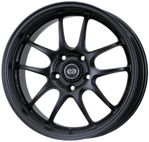 Enkei PF01 18x8 5x114.3 50mm offset Matte Black Wheel 05-07 STI (MIN ORDER QTY 40) - 460-880-6650BK