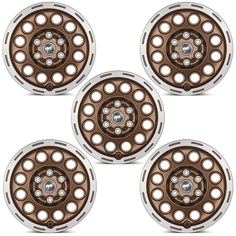 Ford Racing 21-23 Bronco 17x8.0 Wheel Kit -Sinister Bronze - M-1007K-P1780BRN