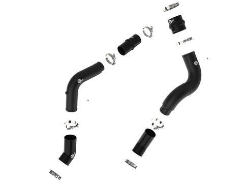 aFe BladeRunner Aluminum Hot and Cold Charge Pipe Kit Black RAM Diesel Trucks 19-23 L6-6.7L (td) - 46-20614-B