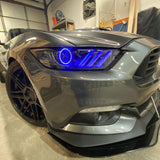 Oracle 15-17 Ford Mustang V6/GT/Shelby DRL w/ Halo Kit - ColorSHIFT w/ Simple Controller - 2267-504