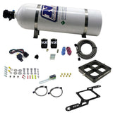 Nitrous Express Dry Dual Stage Billet Crossbar Plate System 100-1000hp (4500 Flange) w/15lb Bottle - 66247-15