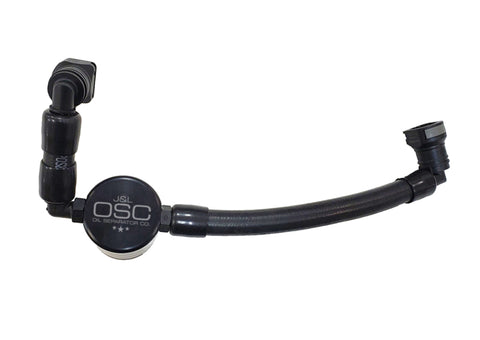 J&L 11-17 Ford Mustang V6 Passenger Side Oil Separator 3.0 V2 - Black Anodized - 3050P-B