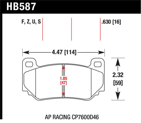 Hawk 2002-2004 Audi A6 (Front Rotors 320mm) HPS 5.0 Rear Brake Pads - HB364B.587