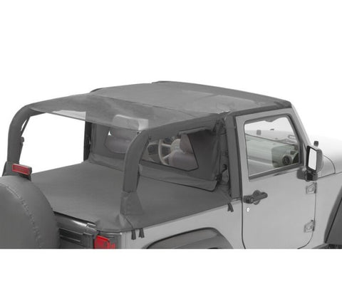 Bestop 10-18 Jeep Wrangler JK 2-Door Header Safari Cable Style Bikini (Mesh) - 52593-11