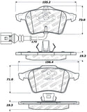 StopTech Street Touring 08-09 VW Golf R/Golf R32 / Front Brake Pads - 308.09153